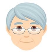 Emoji 🧓🏻 Adulto Anziano: Carnagione Chiara su JoyPixels 7.0.
