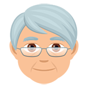 🧓🏼 Emoji älterer Erwachsener: mittelhelle Hautfarbe JoyPixels 7.0.