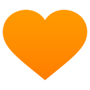 Corazón Naranja JoyPixels 7.0.