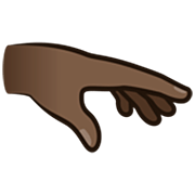 Emoji 🫳🏿 Palmo İn Giù: Carnagione Scura su JoyPixels 7.0.