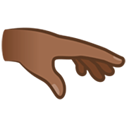 🫳🏾 Emoji Handfläche Nach Unten: mitteldunkle Hautfarbe JoyPixels 7.0.