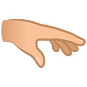 Handfläche Nach Unten: mittelhelle Hautfarbe JoyPixels 7.0.