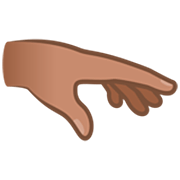 Handfläche Nach Unten: mittlere Hautfarbe JoyPixels 7.0.