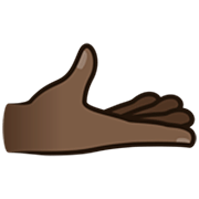 🫴🏿 Emoji Palma Para Cima Mão: Pele Escura na JoyPixels 7.0.