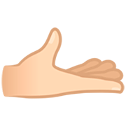🫴🏻 Emoji Palma Para Cima Mão: Pele Clara na JoyPixels 7.0.