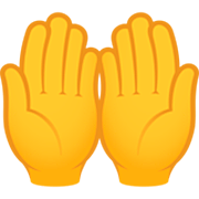 Emoji 🤲 Mani Unite In Alto su JoyPixels 7.0.