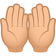 Emoji 🤲🏼 Mani Unite In Alto: Carnagione Abbastanza Chiara su JoyPixels 7.0.