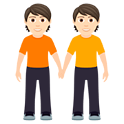 🧑🏻‍🤝‍🧑🏻 Emoji Dos Personas Dándose La Mano: Tono De Piel Claro en JoyPixels 7.0.