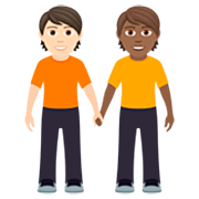 🧑🏻‍🤝‍🧑🏾 Emoji Pessoas De Mãos Dadas: Pele Clara E Pele Morena Escura na JoyPixels 7.0.