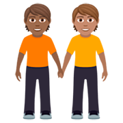 Deux Personnes Se Tenant La Main : Peau Mate Et Peau Légèrement Mate JoyPixels 7.0.