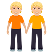 Émoji 🧑🏼‍🤝‍🧑🏼 Deux Personnes Se Tenant La Main : Peau Moyennement Claire sur JoyPixels 7.0.