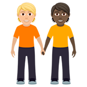 🧑🏼‍🤝‍🧑🏿 Emoji Dos Personas Dándose La Mano: Tono De Piel Claro Medio, Tono De Piel Oscuro en JoyPixels 7.0.