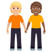 Émoji 🧑🏼‍🤝‍🧑🏾 Deux Personnes Se Tenant La Main : Peau Moyennement Claire Et Peau Mate sur JoyPixels 7.0.