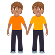 🧑🏽‍🤝‍🧑🏽 Emoji Pessoas De Mãos Dadas: Pele Morena na JoyPixels 7.0.