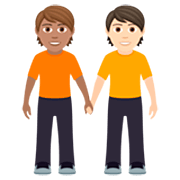 🧑🏽‍🤝‍🧑🏻 Emoji Dos Personas Dándose La Mano: Tono De Piel Medio Y Tono De Piel Claro en JoyPixels 7.0.