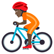 Émoji 🚴🏿 Cycliste : Peau Foncée sur JoyPixels 7.0.
