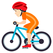 Emoji 🚴🏻 Ciclista: Carnagione Chiara su JoyPixels 7.0.