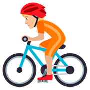 Emoji 🚴🏼 Ciclista: Carnagione Abbastanza Chiara su JoyPixels 7.0.