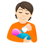 🧑🏻‍🍼 Emoji Pessoa Alimentando Bebê: Pele Clara na JoyPixels 7.0.
