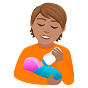 🧑🏽‍🍼 Emoji Persona Que Alimenta Al Bebé: Tono De Piel Medio en JoyPixels 7.0.