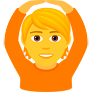 🙆 Emoji Person mit Händen auf dem Kopf JoyPixels 7.0.