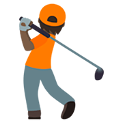 Persona Che Gioca A Golf: Carnagione Scura JoyPixels 7.0.