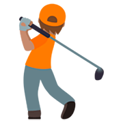 🏌🏽 Emoji Golfista: Pele Morena na JoyPixels 7.0.