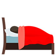 🛌🏿 Emoji Pessoa Deitada Na Cama: Pele Escura na JoyPixels 7.0.