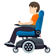 Pessoa Em Cadeira De Rodas Motorizada: Pele Clara JoyPixels 7.0.