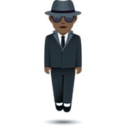 Emoji 🕴🏿 Uomo Con Completo Che Levita: Carnagione Scura su JoyPixels 7.0.