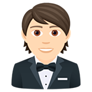 Emoji 🤵🏻 Persona In Smoking: Carnagione Chiara su JoyPixels 7.0.