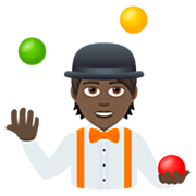 Emoji 🤹🏿 Persona Che Fa Giocoleria: Carnagione Scura su JoyPixels 7.0.