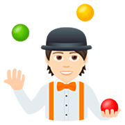 🤹🏻 Emoji Jongleur(in): helle Hautfarbe JoyPixels 7.0.