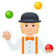 🤹🏼 Emoji Persona Haciendo Malabares: Tono De Piel Claro Medio en JoyPixels 7.0.