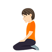 🧎🏻 Emoji Persona De Rodillas: Tono De Piel Claro en JoyPixels 7.0.
