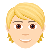 👱🏻 Emoji Persona Adulta Rubia: Tono De Piel Claro en JoyPixels 7.0.
