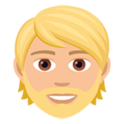 Émoji 🧔🏼 Homme Barbu : Peau Moyennement Claire sur JoyPixels 7.0.