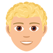 🧑🏼‍🦱 Emoji Erwachsener: mittelhelle Hautfarbe, lockiges Haar JoyPixels 7.0.