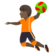 Émoji 🤾🏿 Personne Jouant Au Handball : Peau Foncée sur JoyPixels 7.0.
