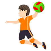 Personne Jouant Au Handball : Peau Claire JoyPixels 7.0.