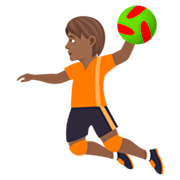 Handballspieler(in): mitteldunkle Hautfarbe JoyPixels 7.0.