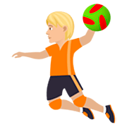 Personne Jouant Au Handball : Peau Moyennement Claire JoyPixels 7.0.