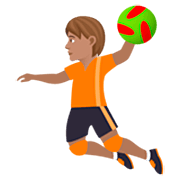 Personne Jouant Au Handball : Peau Légèrement Mate JoyPixels 7.0.