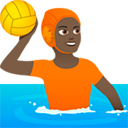 🤽🏿 Emoji Pessoa Jogando Polo Aquático: Pele Escura na JoyPixels 7.0.