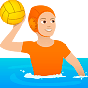 🤽🏼 Emoji Pessoa Jogando Polo Aquático: Pele Morena Clara na JoyPixels 7.0.