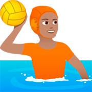 Émoji 🤽🏽 Personne Jouant Au Water-polo : Peau Légèrement Mate sur JoyPixels 7.0.