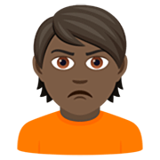 Emoji 🙎🏿 Persona Imbronciata: Carnagione Scura su JoyPixels 7.0.