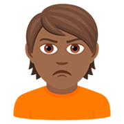 Emoji 🙎🏾 Persona Imbronciata: Carnagione Abbastanza Scura su JoyPixels 7.0.