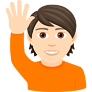 🙋🏻 Emoji Persona Con La Mano Levantada: Tono De Piel Claro en JoyPixels 7.0.