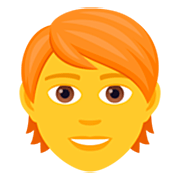 🧑‍🦰 Emoji Erwachsener: rotes Haar JoyPixels 7.0.